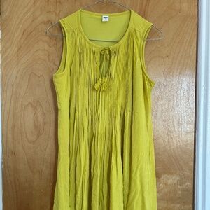 Citrine A-Line Pleated Mini Dress (Old Navy)